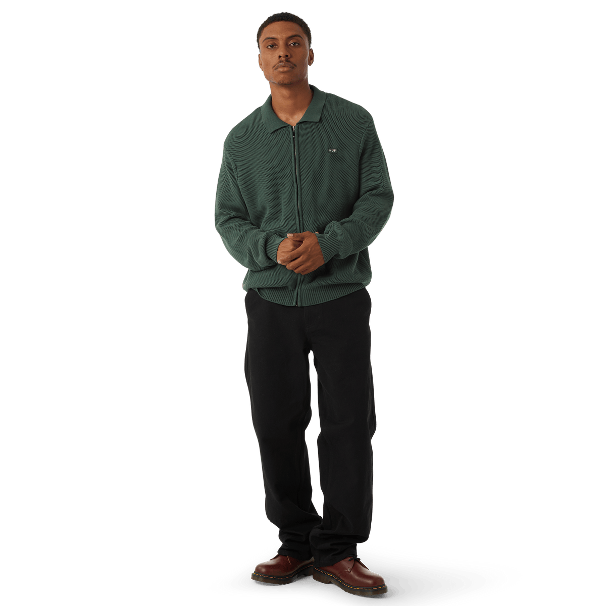 Anton Zip Overdyed Sweater
