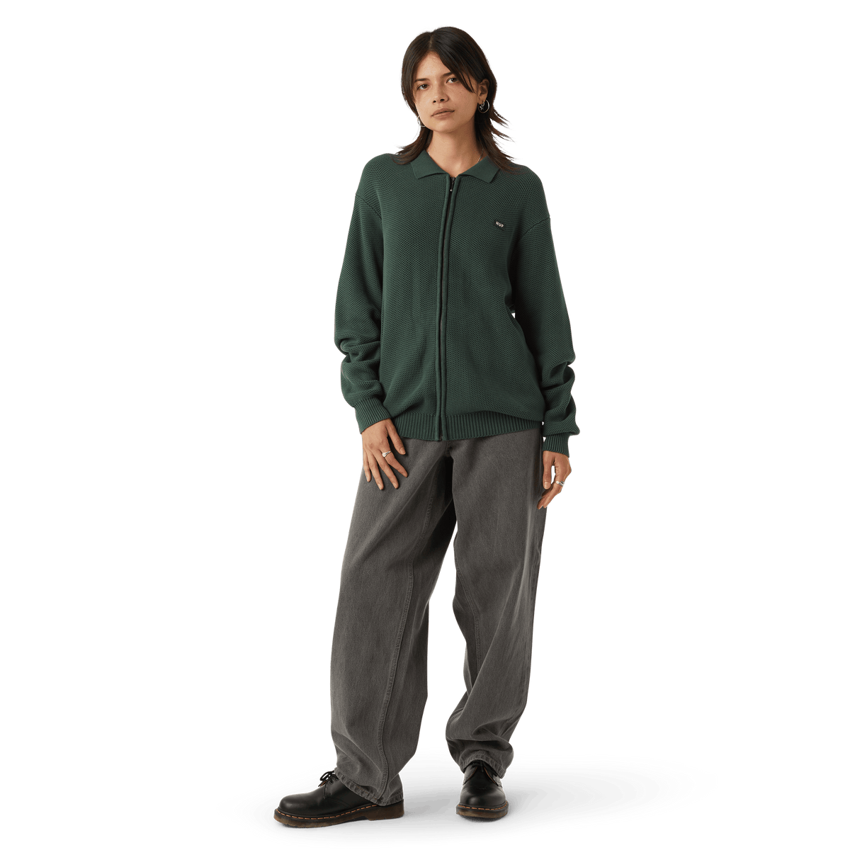 Anton Zip Overdyed Sweater