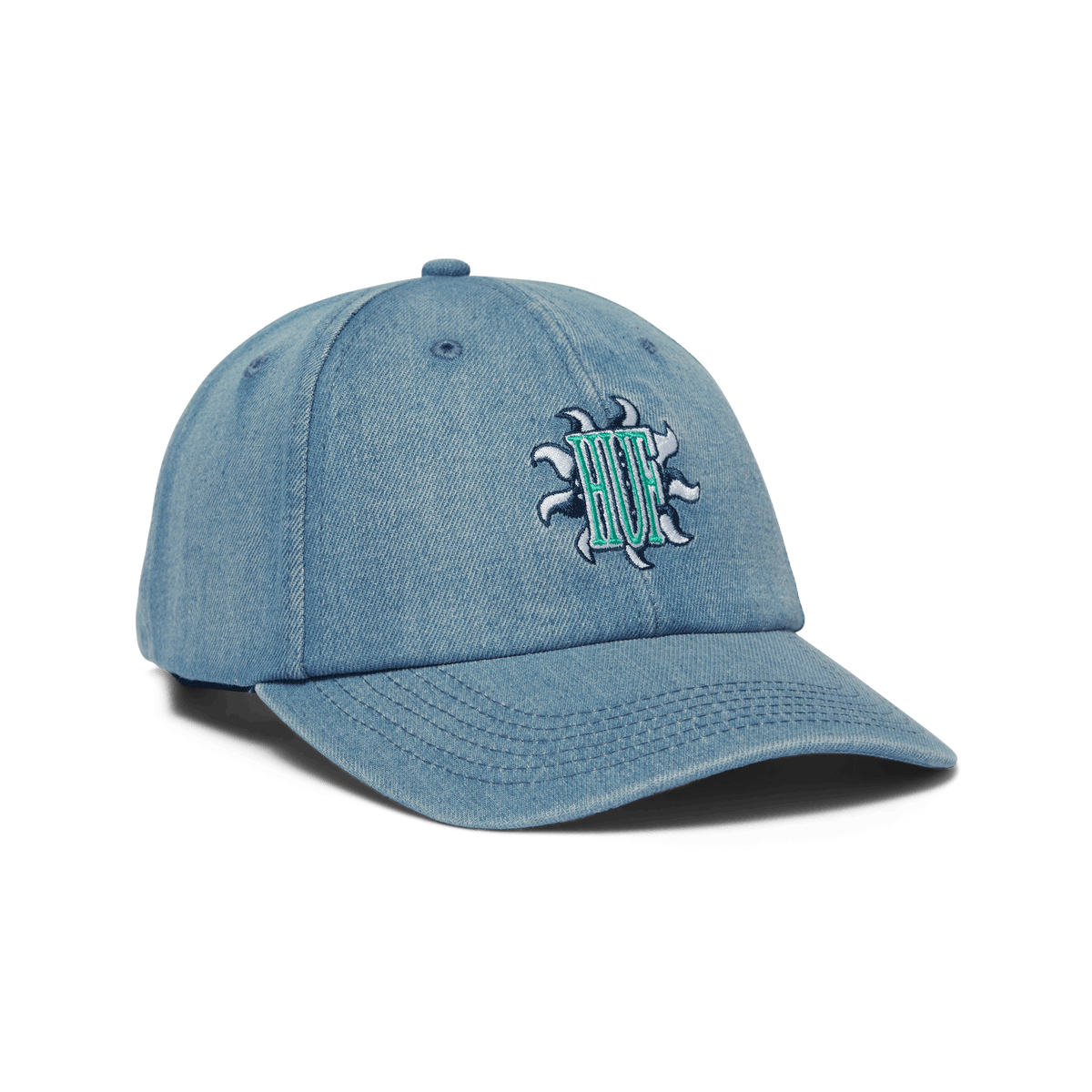 Apollo Denim 6-Panel Curved Visor Hat