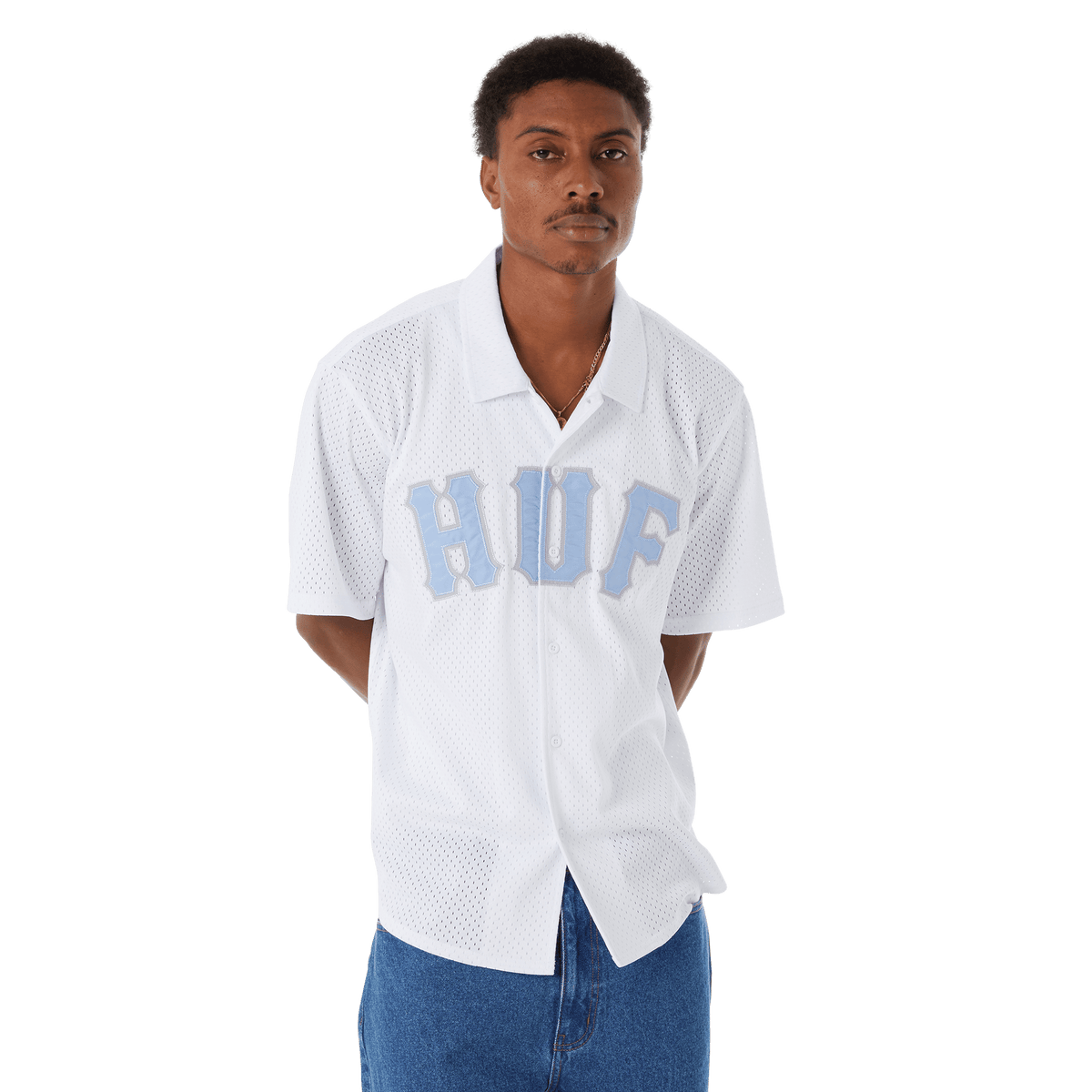 Arch Mesh Button Up