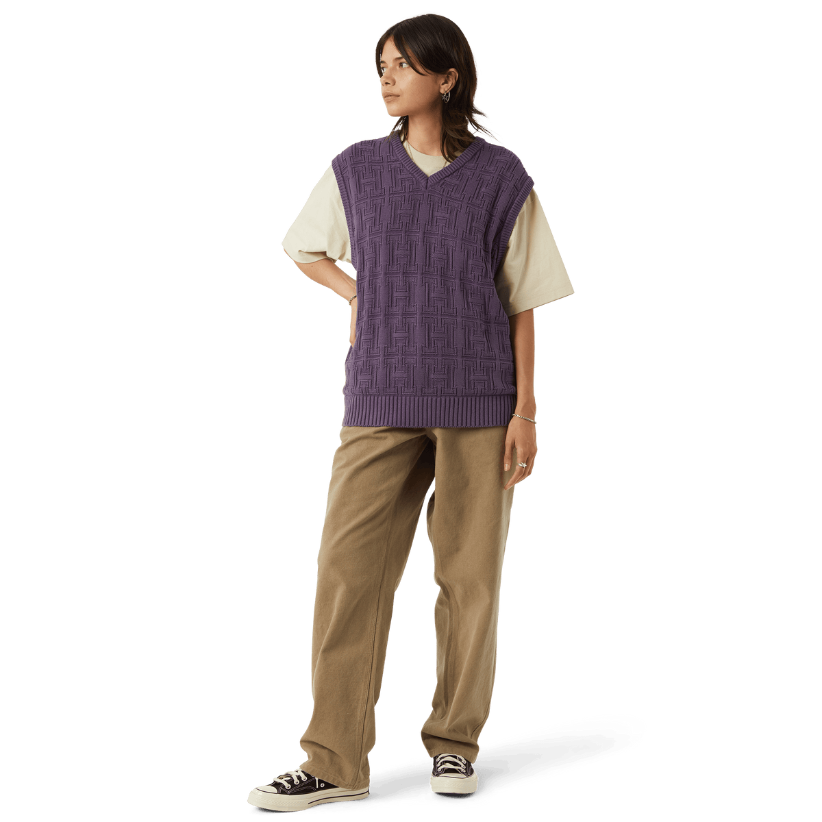 Interlaced Jacquard Overdyed Vest