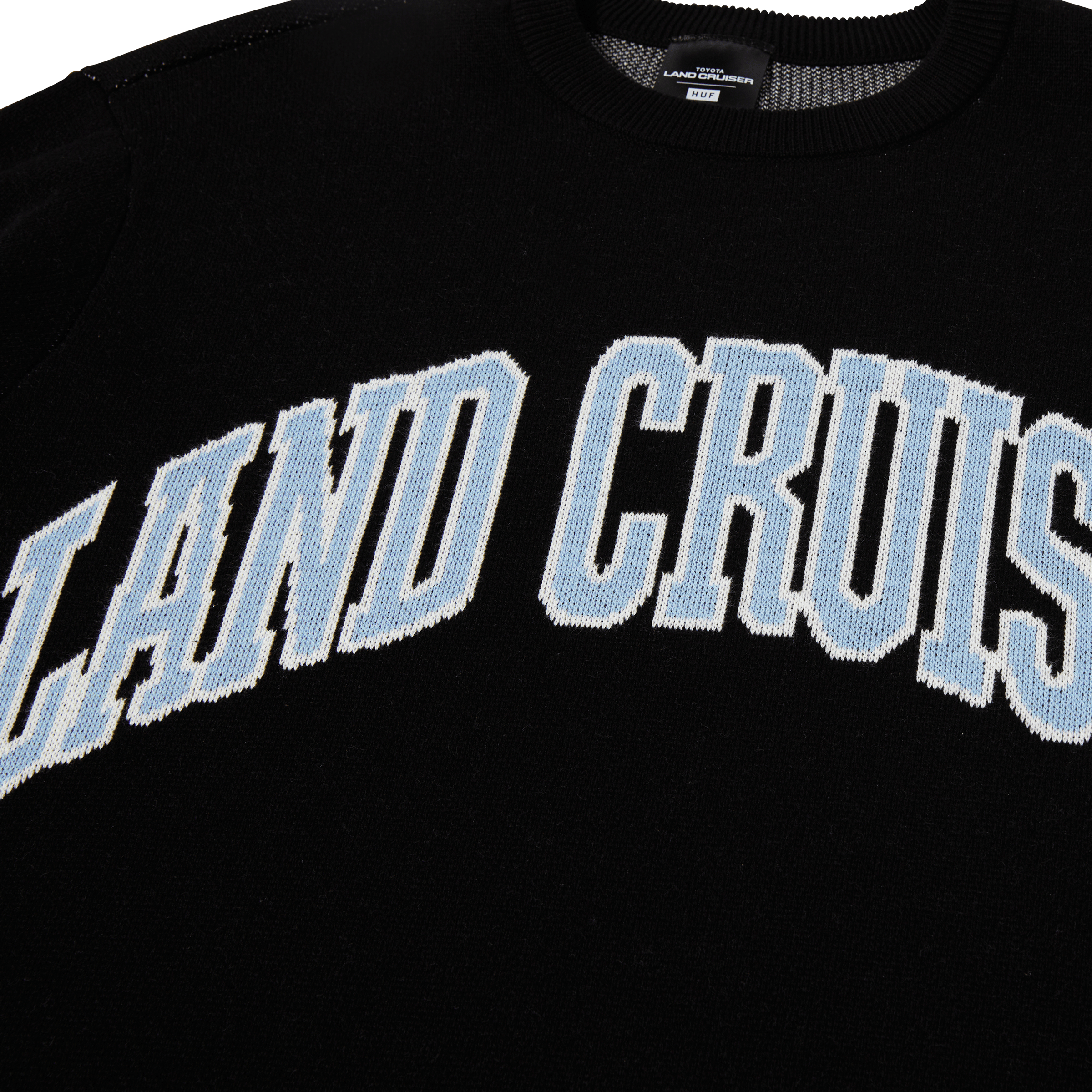 トップス LAND CRUISER PARTS & SERVICE SWEATER HUF x Land Cruiser Parts & Service Black Sweater | Zumiez
