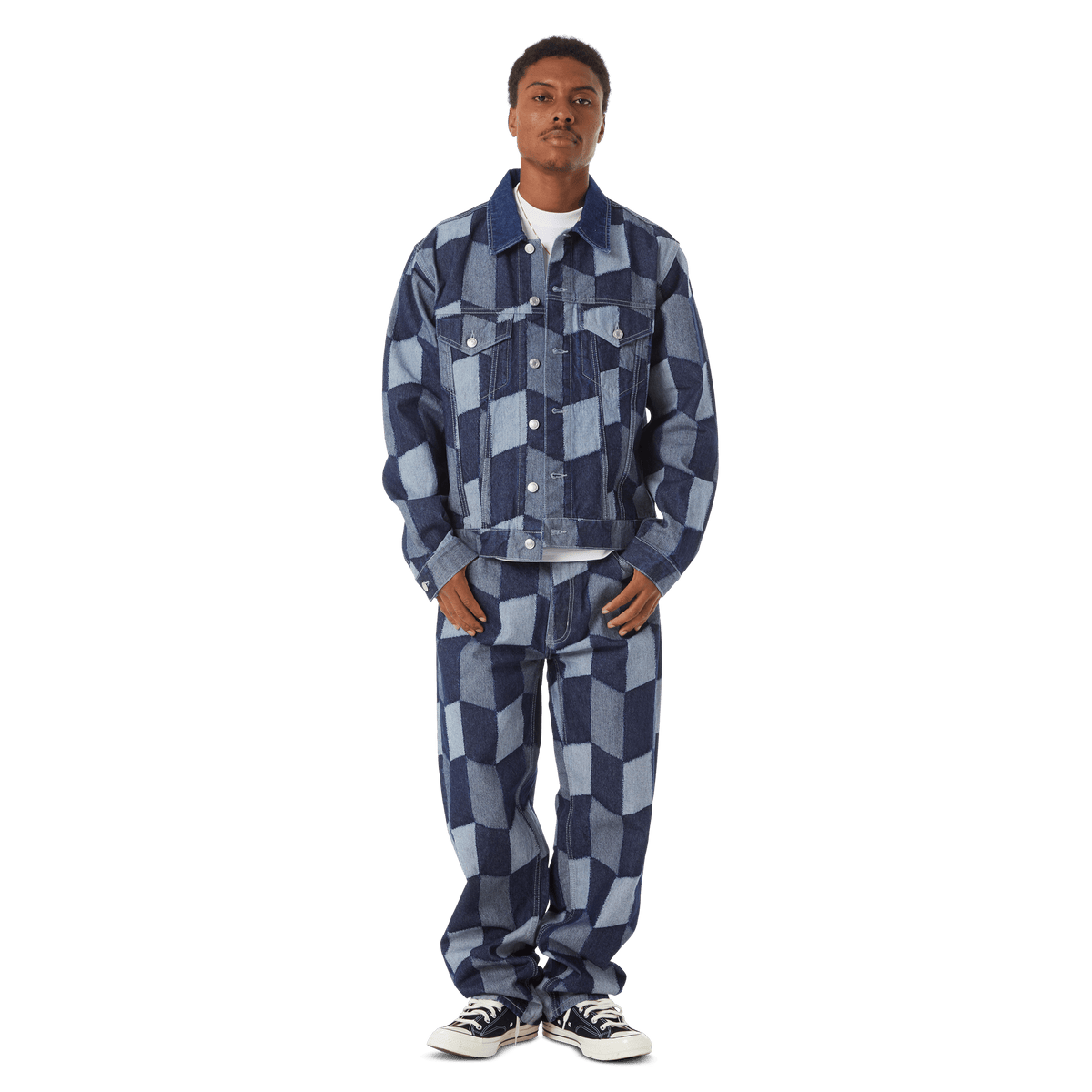 Patchwork Denim Pant