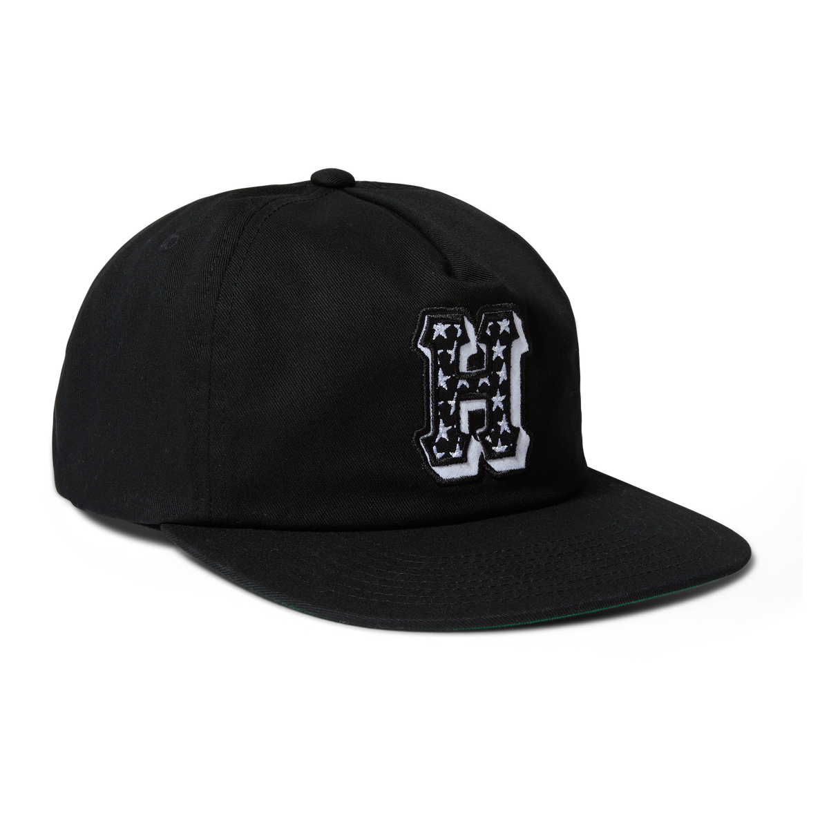 HUF H-Star Snapback Hat Black
