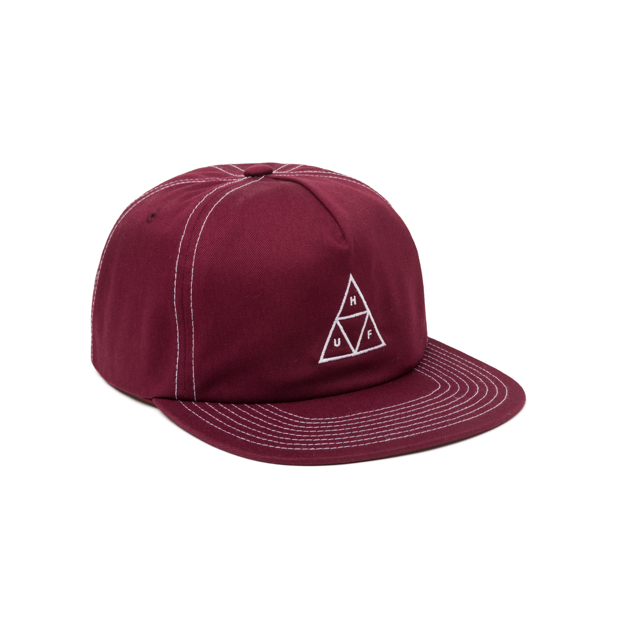 Huf Set Triple Triangle Snapback Berry/White