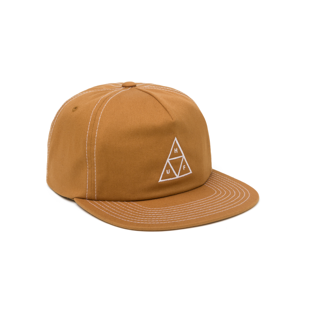 Huf Set Triple Triangle Snapback Camel/White