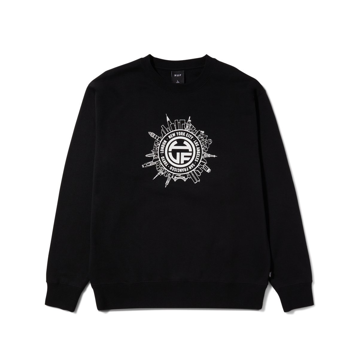 HUF Internationally Known Crewneck Sweatshirt Black