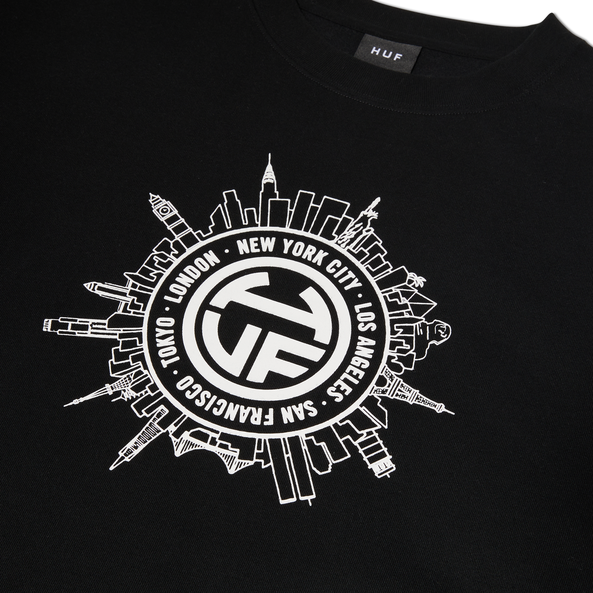 HUF Internationally Known Crewneck Sweatshirt Black