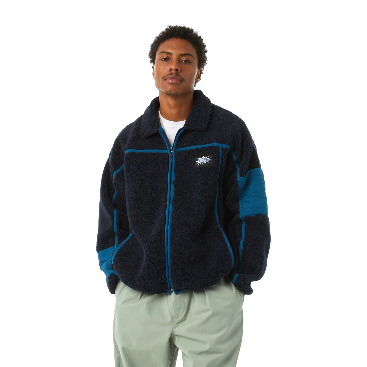 Huf Livingston Sherpa Jacket Blue Night