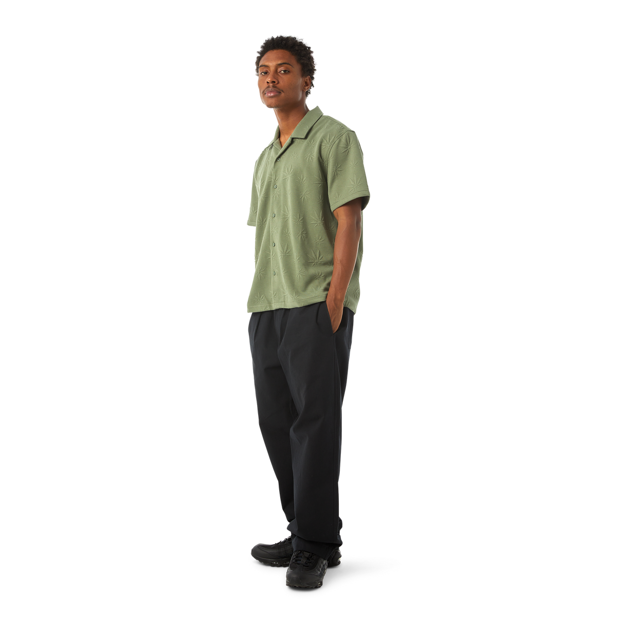 Huf Plantlife Jacquard Shirt Moss