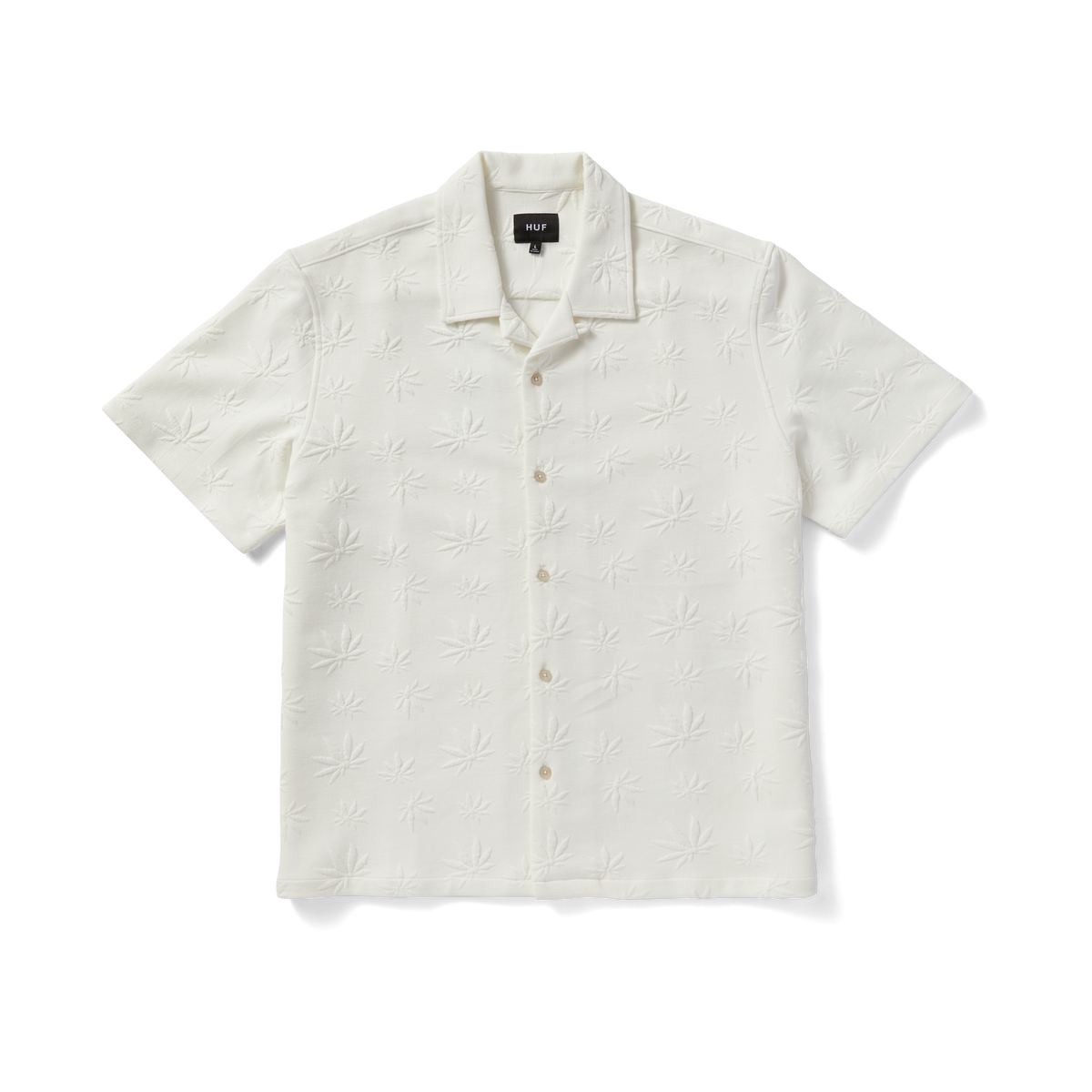 Huf Plantlife Jacquard Shirt White