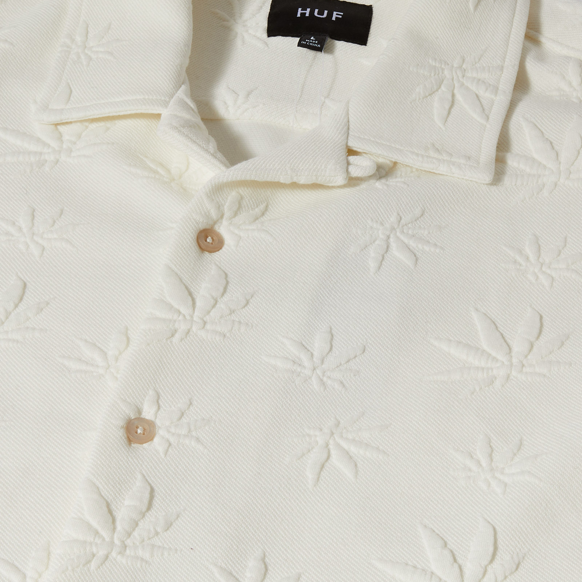 Huf Plantlife Jacquard Shirt White