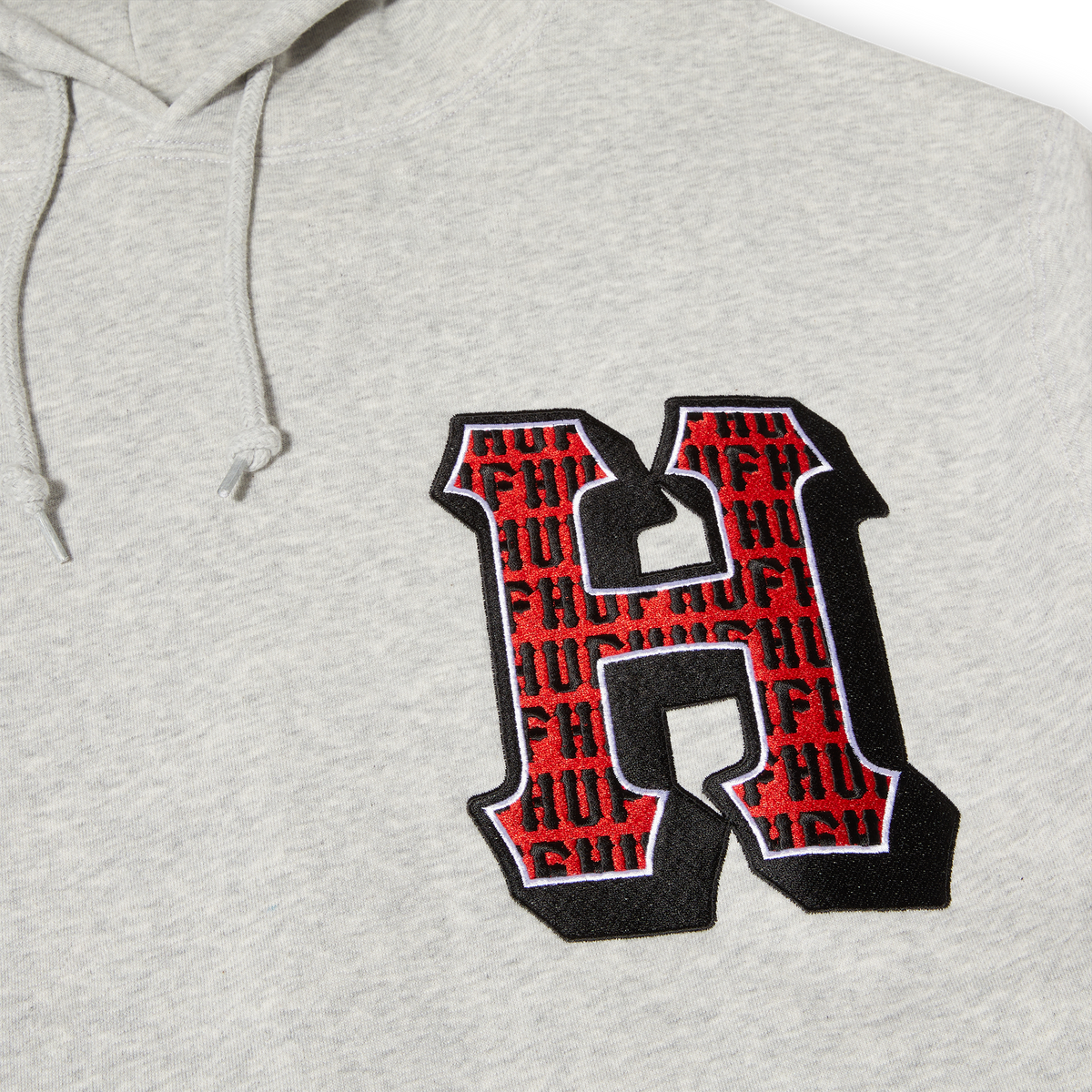 HUF Thicc H Pullover Hoodie Heather Grey