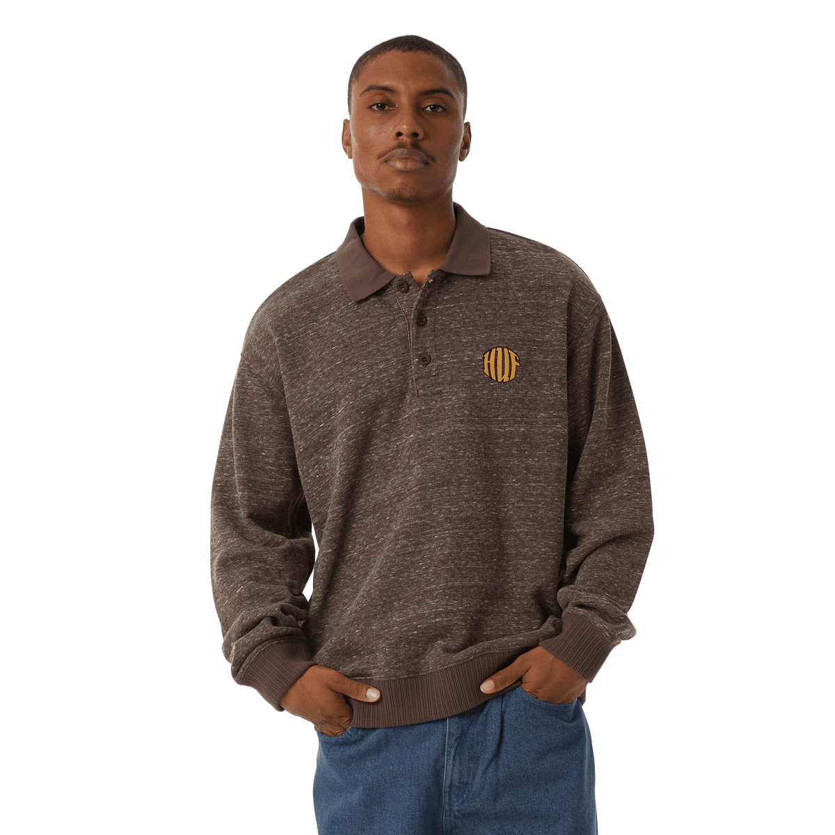 Huf Winston Polo Fleece Coffee