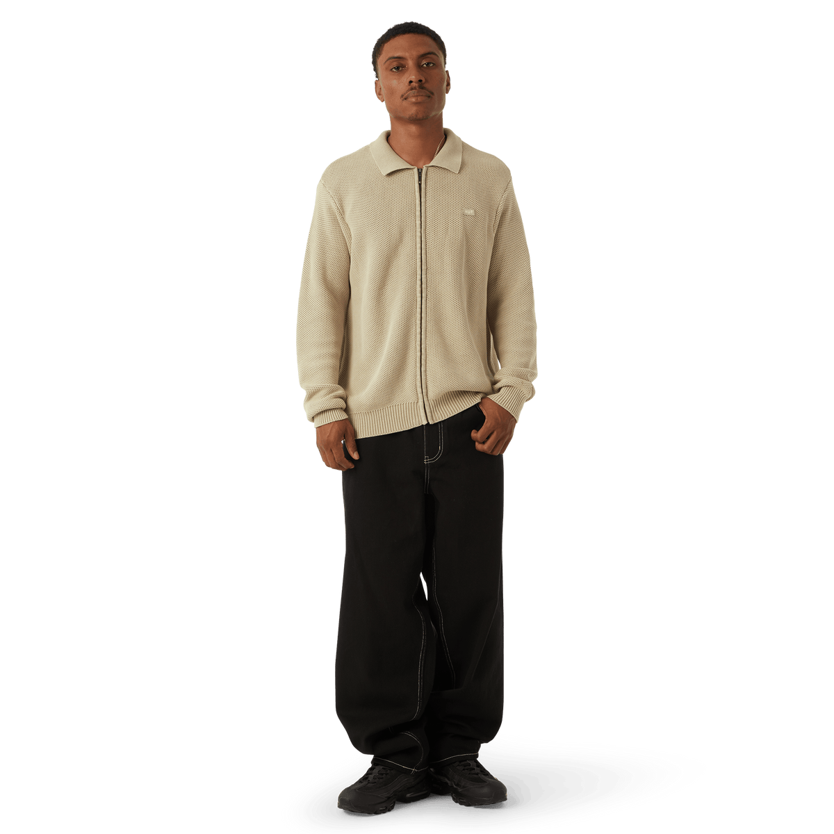 Anton Zip Overdyed Sweater