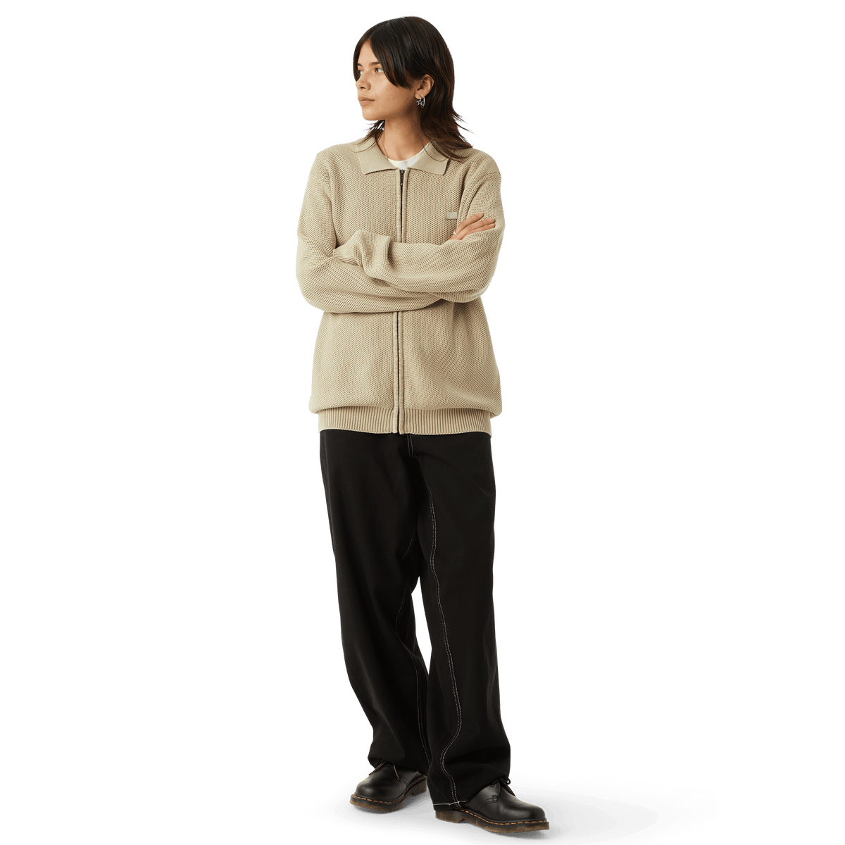 Anton Zip Overdyed Sweater