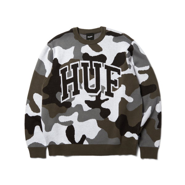 Arch Jacquard Camo Crewneck Sweatshirt