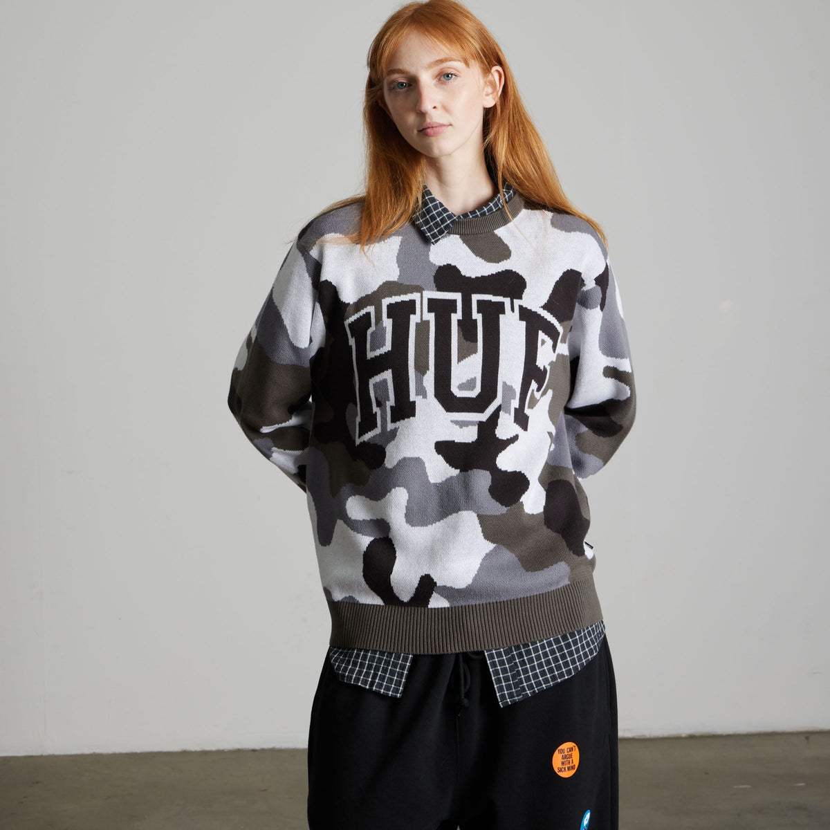 Arch Jacquard Camo Crewneck Sweatshirt