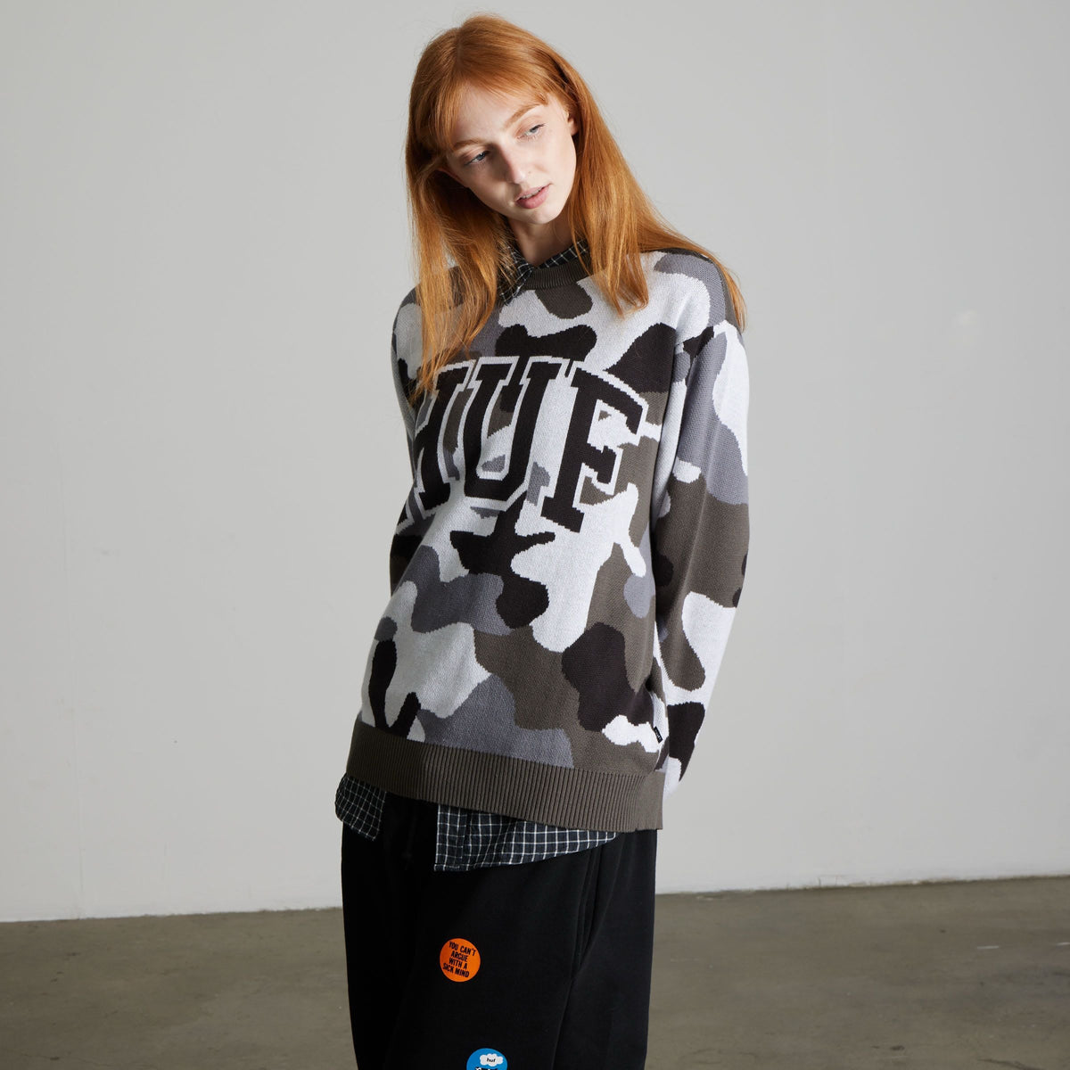 Arch Jacquard Camo Crewneck Sweatshirt