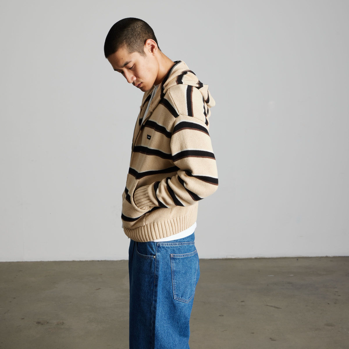Banks Full-Zip Striped Hoodie