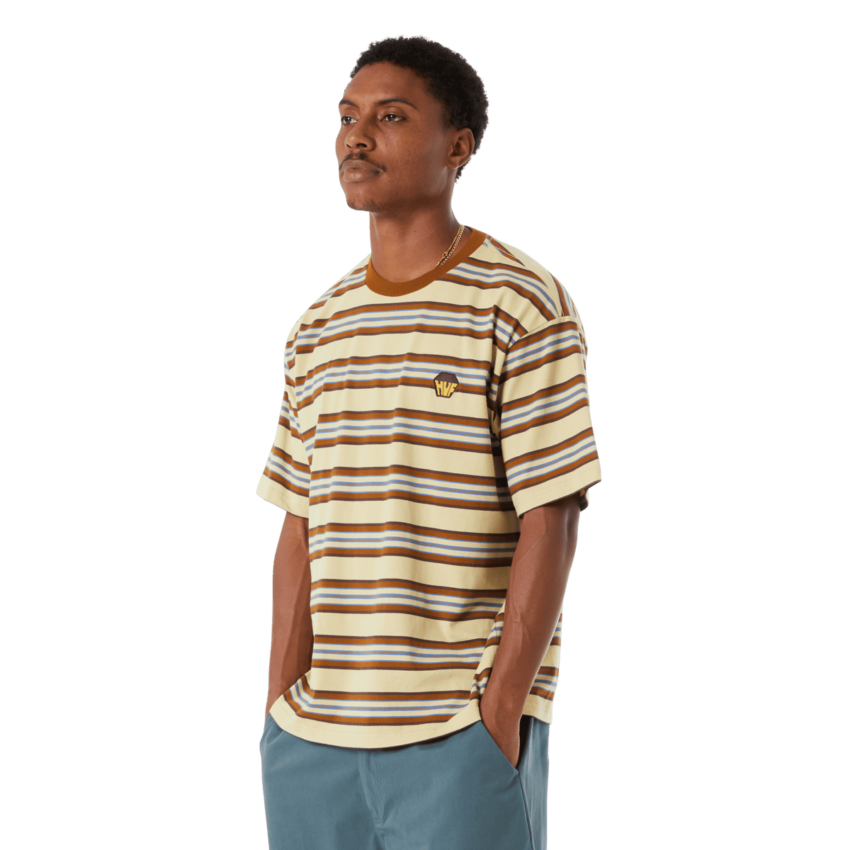 Big Block Stripe Boxy Top