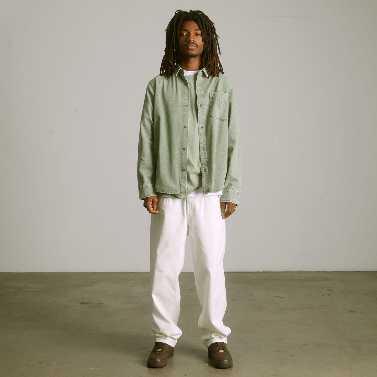 Carson Overdyed Denim Long Sleeve Shirt