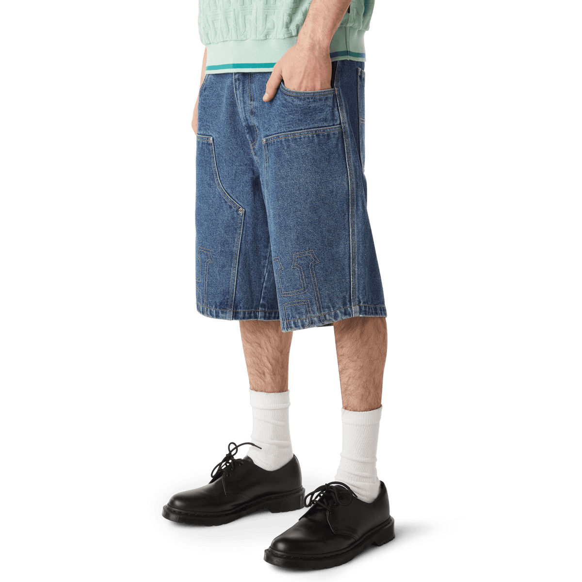 Classic H Double Knee Denim Short