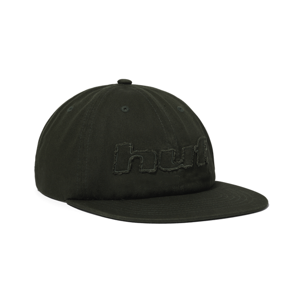 Distressed Logo 5-Panel Strapback Hat