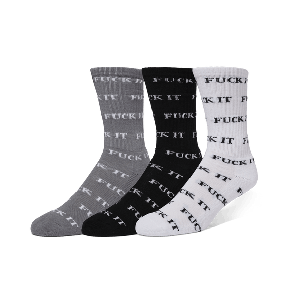 Fuck It 3-Pack Crew Sock