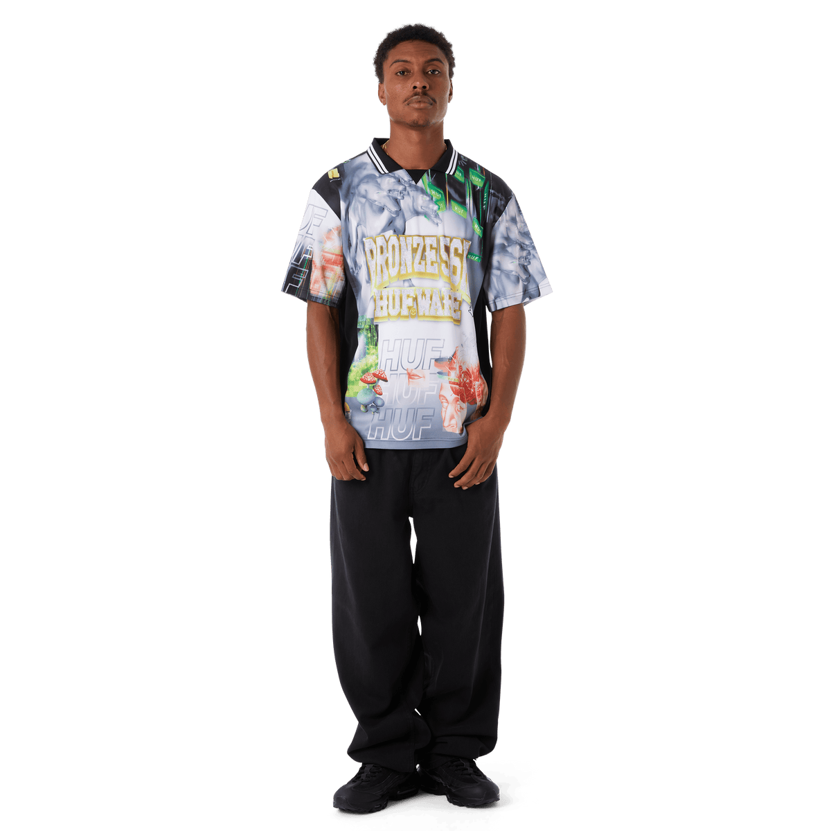 HUF x Bronze56K Glitched Soccer Jersey