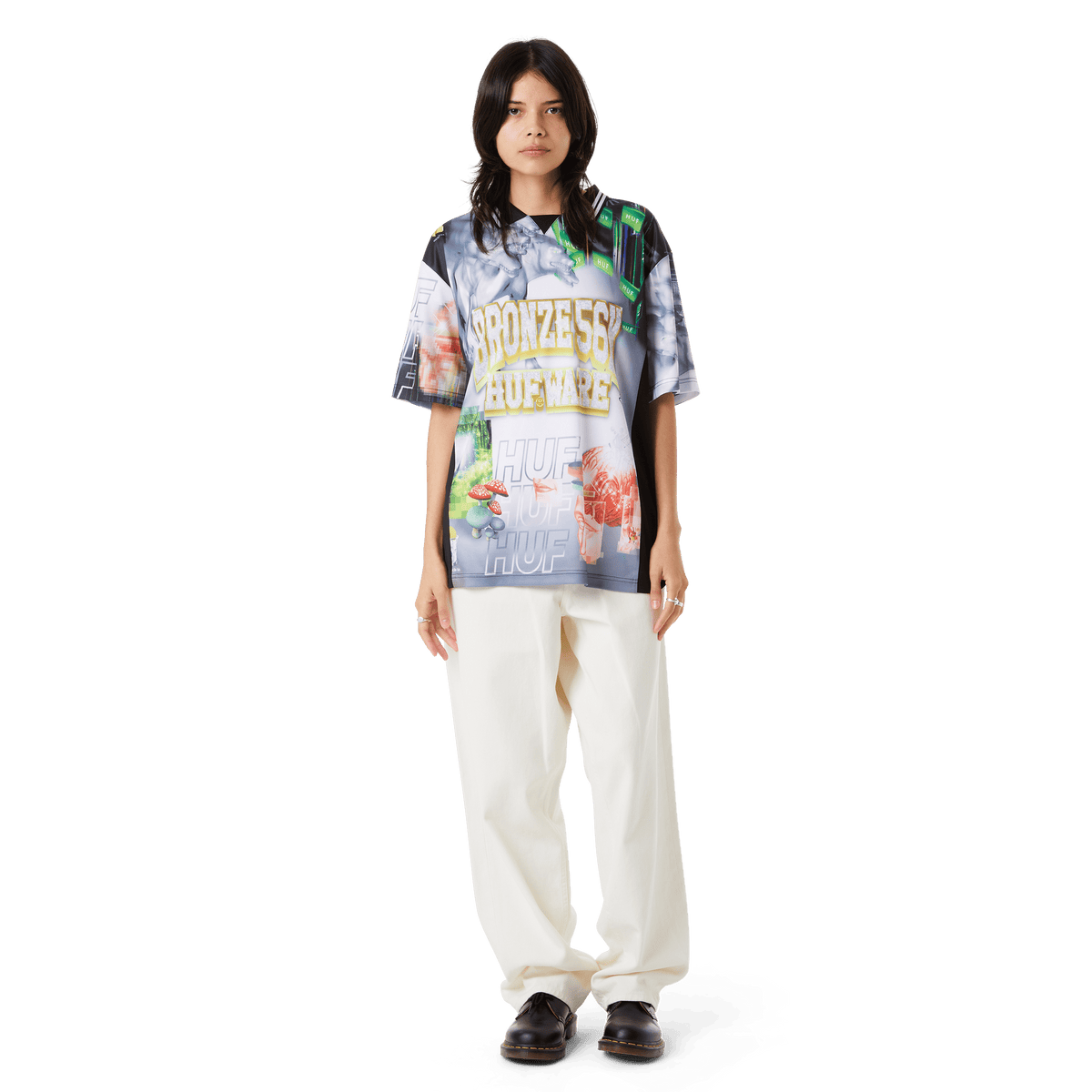 HUF x Bronze56K Glitched Soccer Jersey