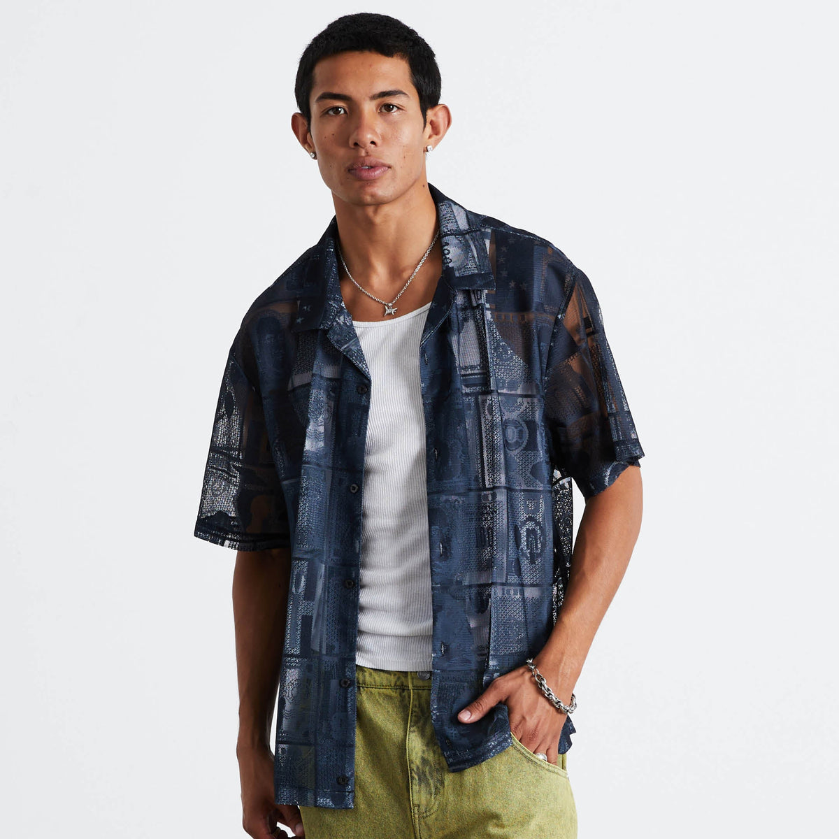 Global Currency Lace Shirt