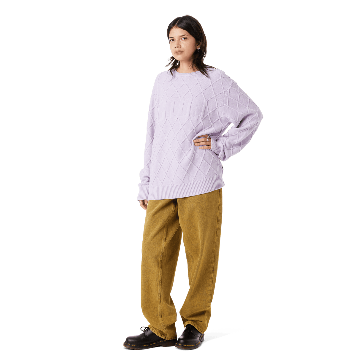 Grid Crewneck Sweater