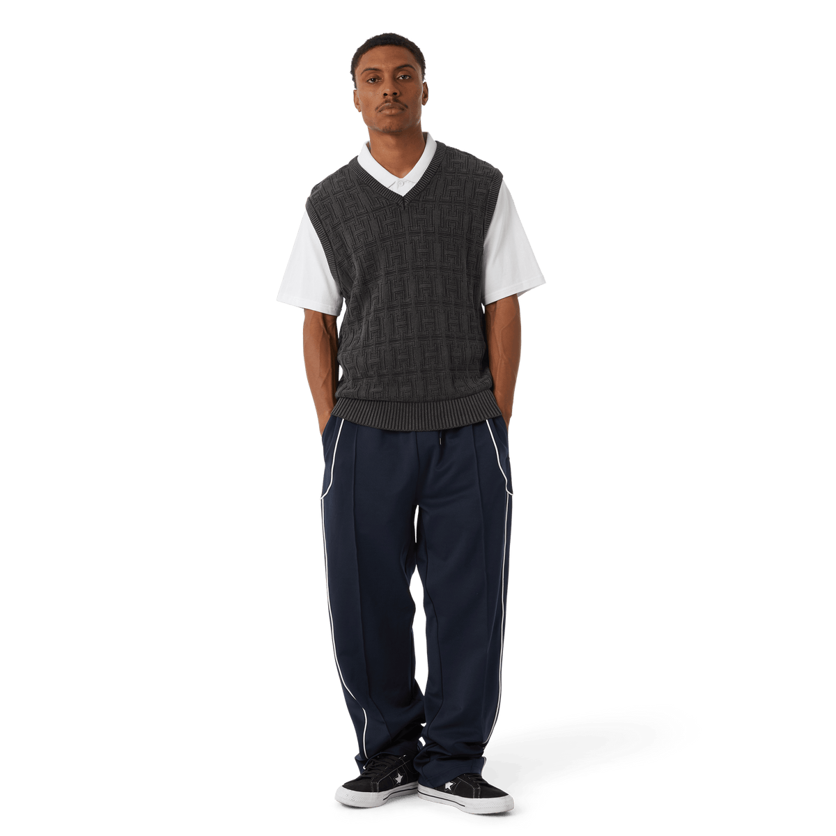 Interlaced Jacquard Overdyed Vest