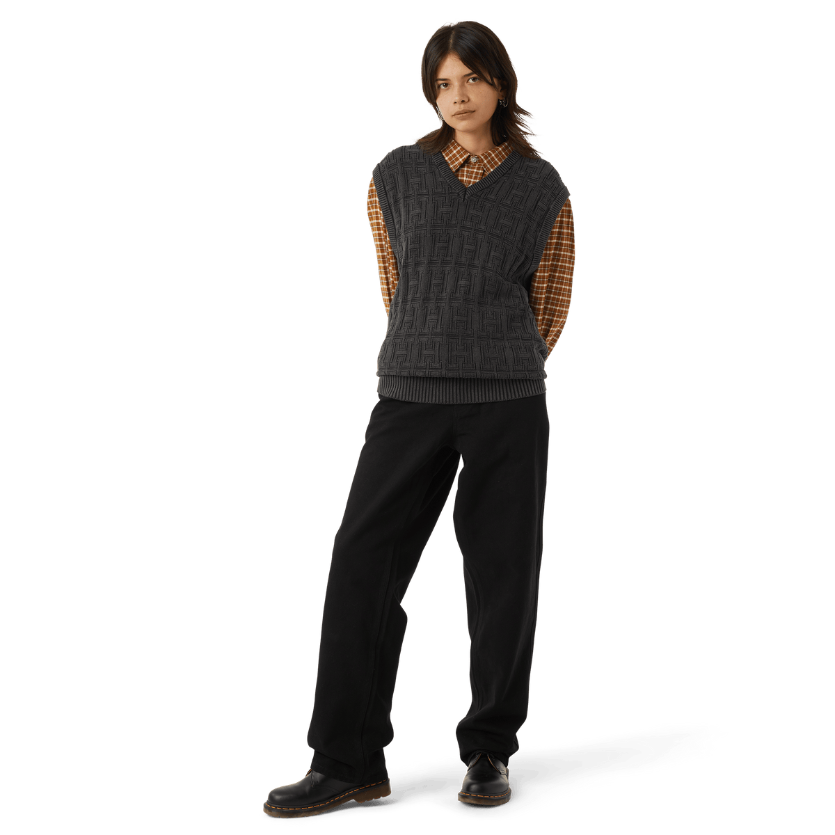 Interlaced Jacquard Overdyed Vest