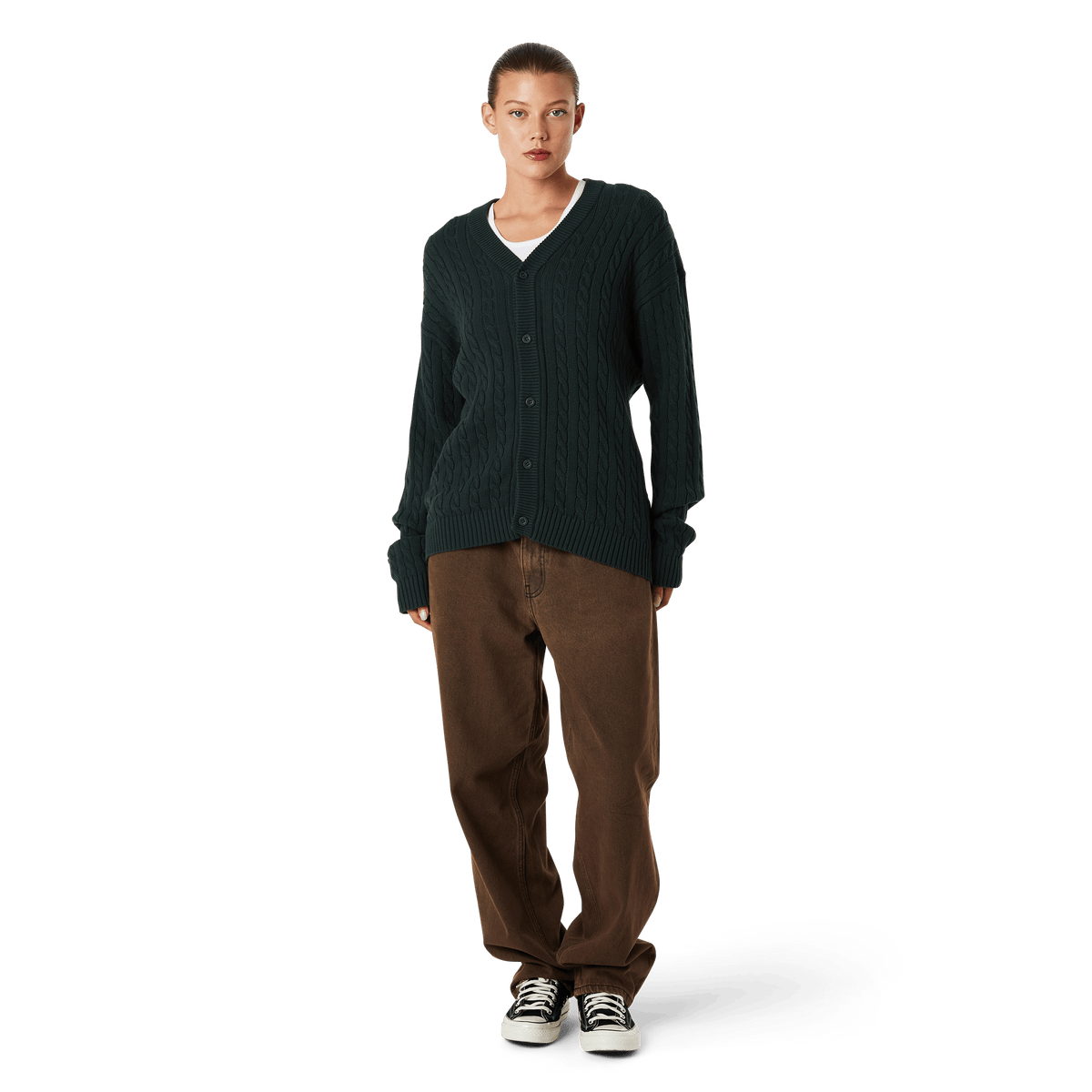 Triple Triangle Jacquard Cardigan