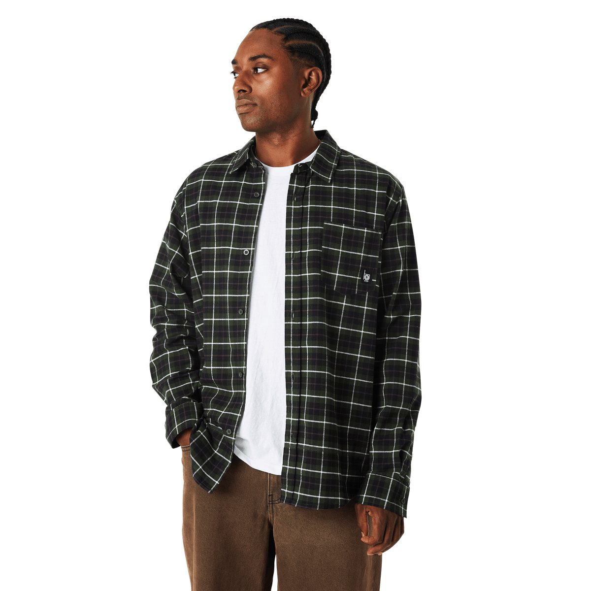 Modal Long Sleeve T Shirt Plaid Shirt HUF WORLDWIDE UK