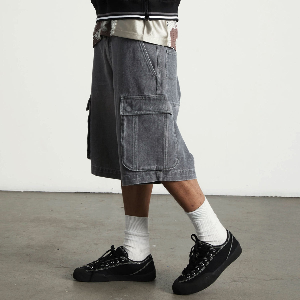 Oval Denim Cargo Short