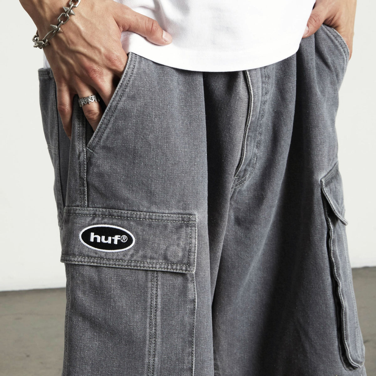 Oval Denim Cargo Short