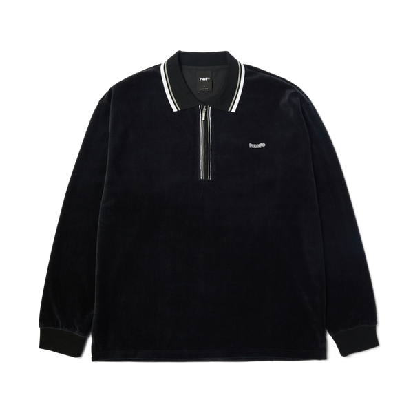 Parker Velour Long Sleeve Polo Shirt