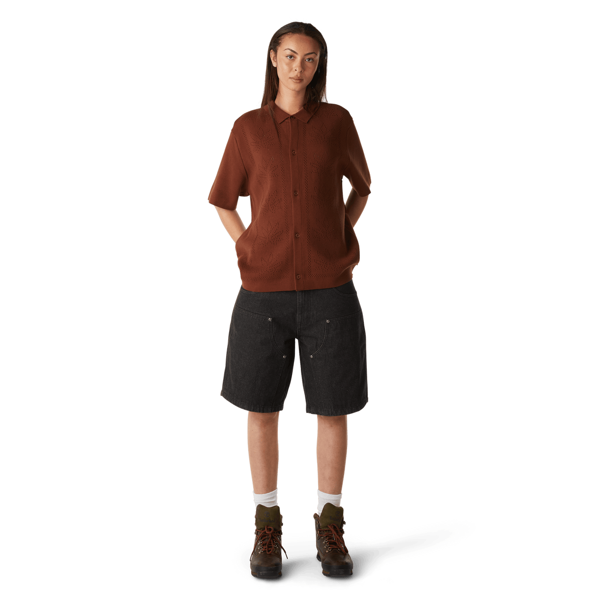 Plantlife Perforated Knit Top