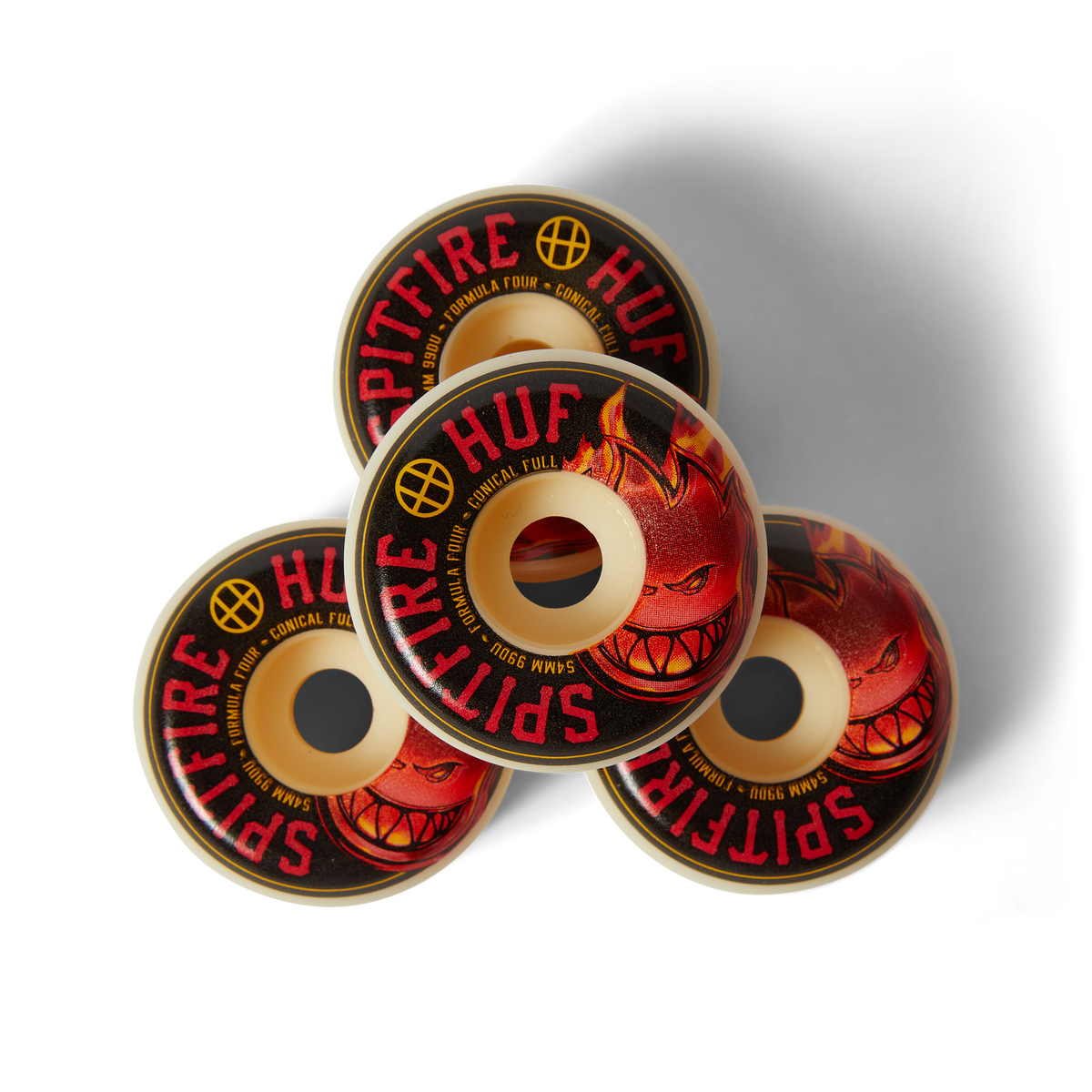 huf x Spitfire 54mm Conical Skate Wheels