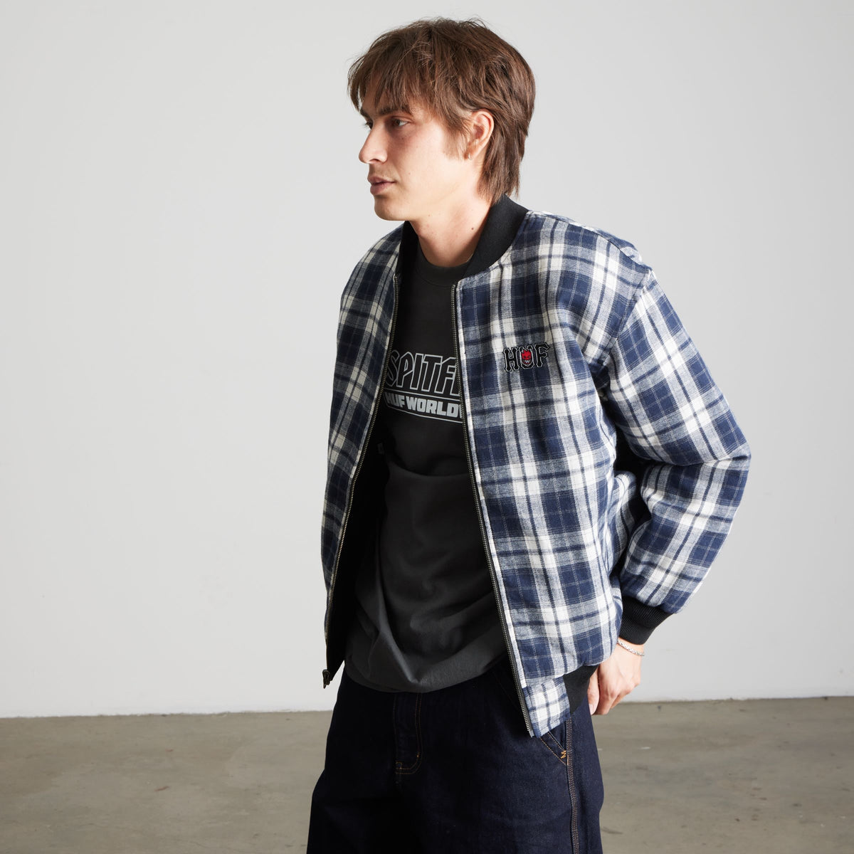 huf x Spitfire Reversible Plaid Jacket