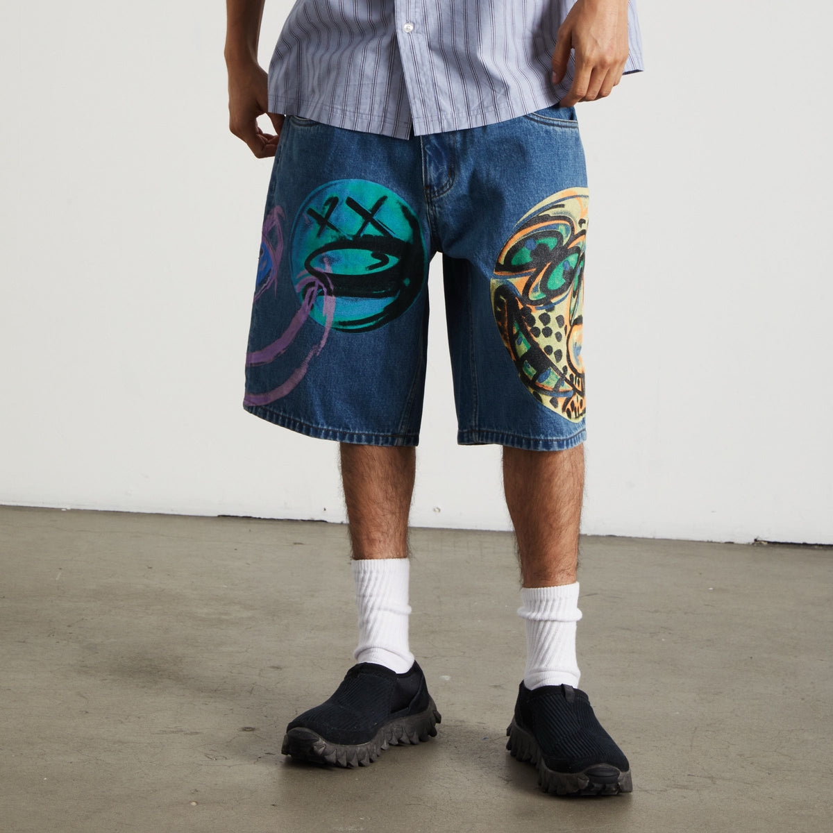 Kenny Scharf Spray Guys Denim Short