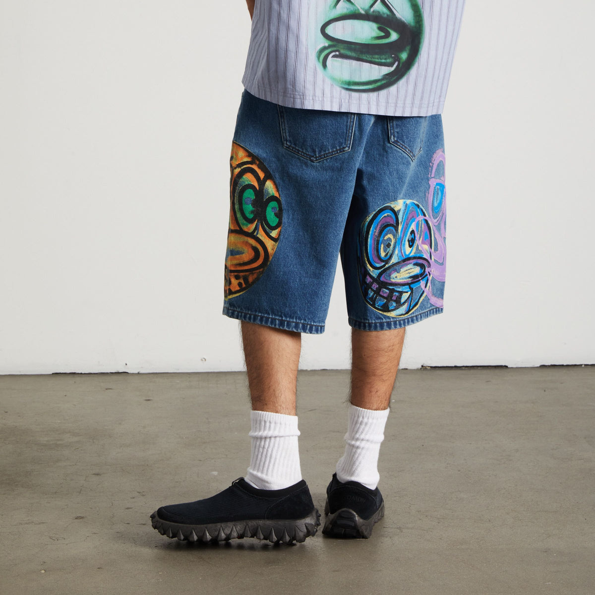 Kenny Scharf Spray Guys Denim Short