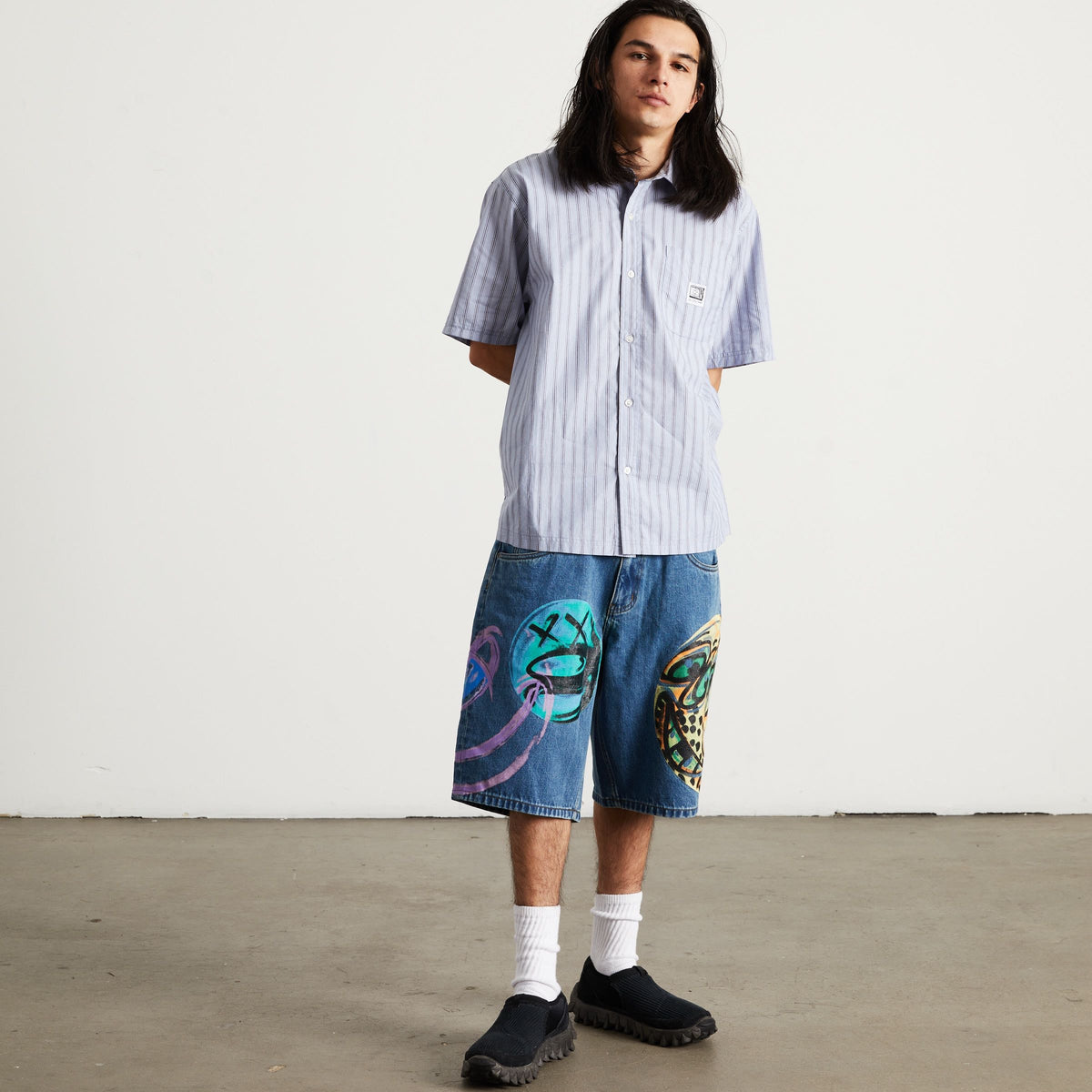 Kenny Scharf Spray Guys Denim Short