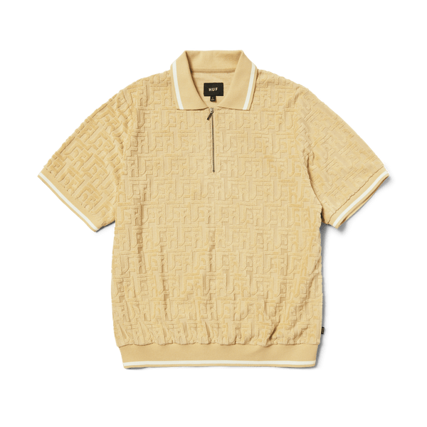 トップス HUF flower knit polo HUF（ハフ）の「FLOWER KNIT POLO / HUF ハフ ポロシャツ