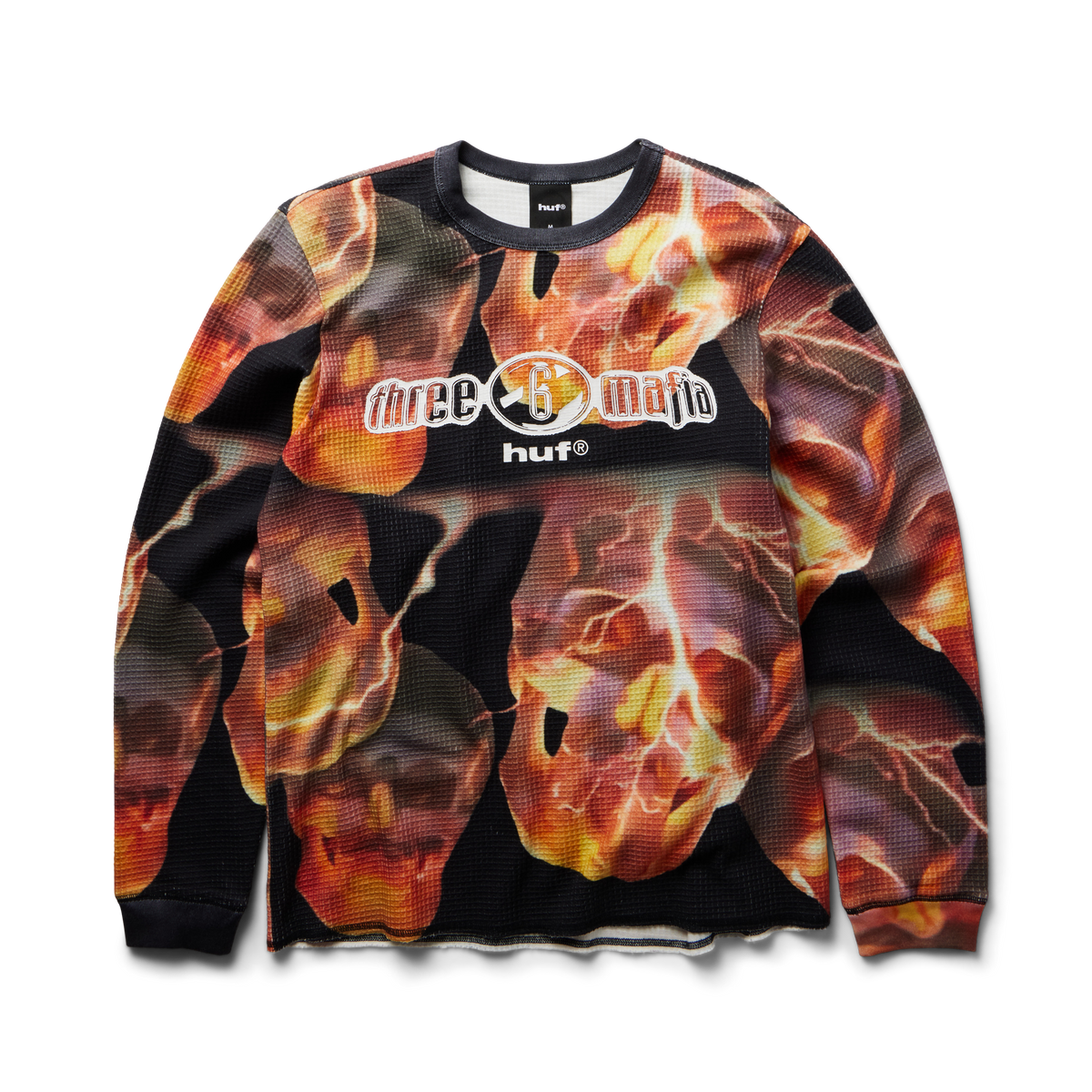 huf x Three 6 Mafia Torched Long Sleeve Thermal Shirt