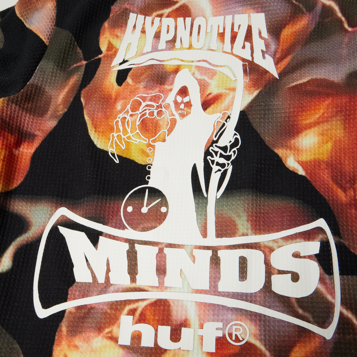 huf x Three 6 Mafia Torched Long Sleeve Thermal Shirt