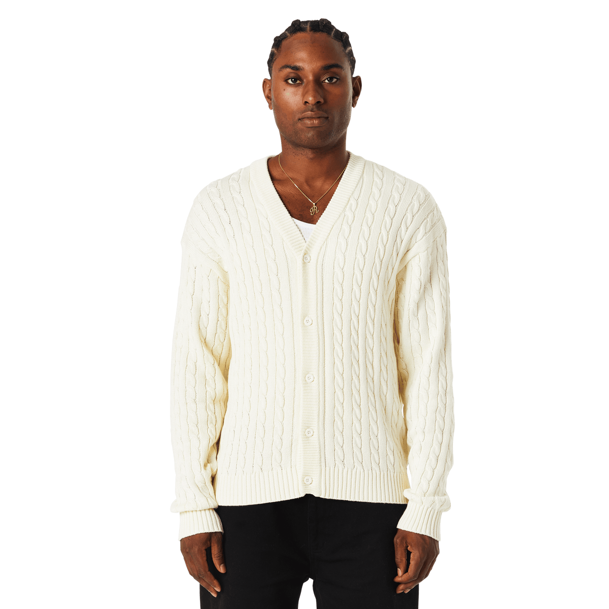 Triple Triangle Jacquard Cardigan